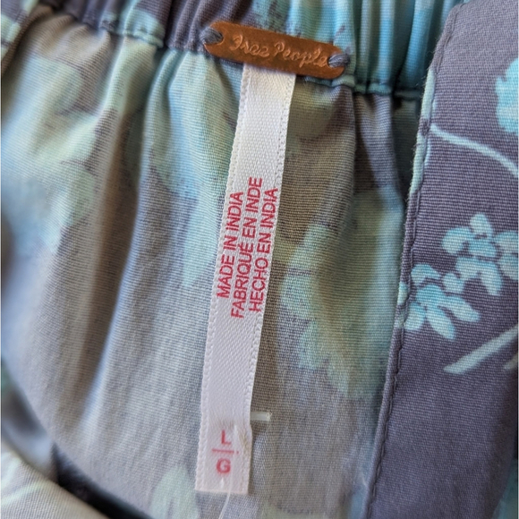 Free People Meet Me In Maui Floral Tie Mini Dress L | Coastal Vacay Vibes NWT - Picture 8 of 14